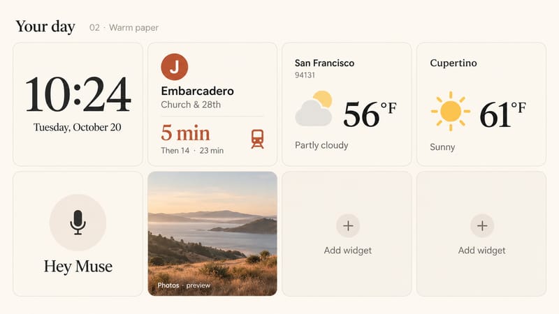 ImageGen's Warm paper dashboard concept