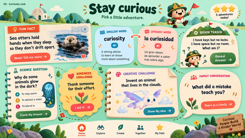 ImageGen's paper-and-postcard Curiosity Club concept